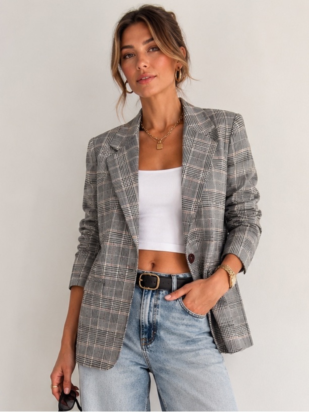 Vintage Requirements Size 8 Plaid Blazer — Classic Style